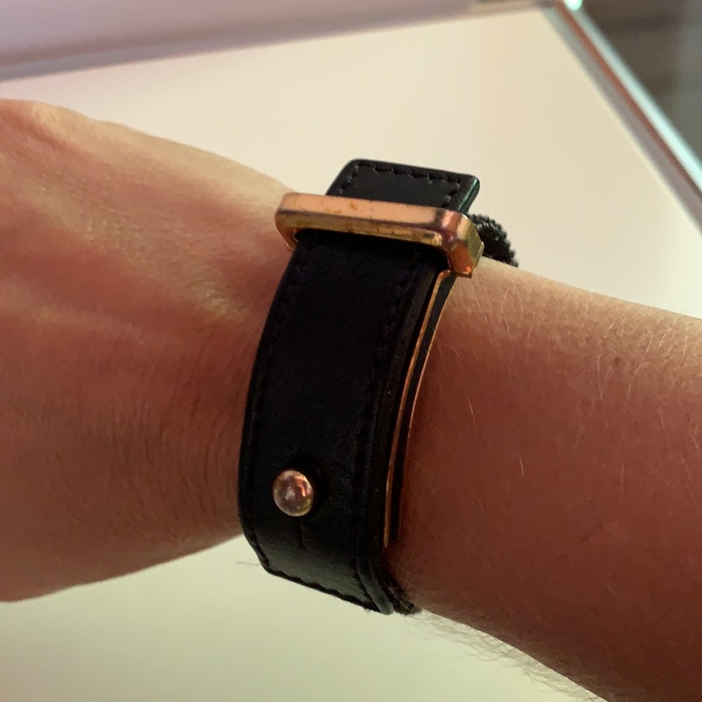 Marni bracelet, fabric with leather and metal hardware/closure, small. - Picture 10 of 16